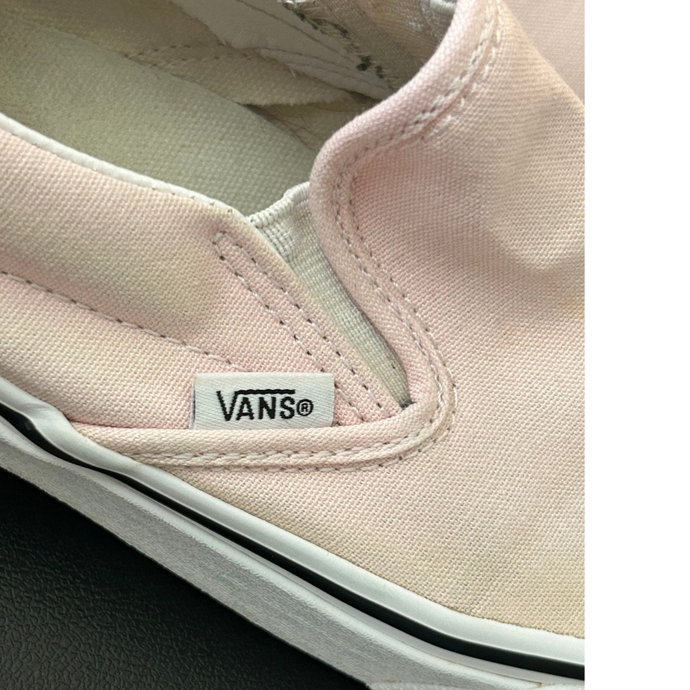Vans Classic Slip-On Pink Canvas Skate Shoes Mens 7.5 Womens 9.0 - Picture 2 of 10